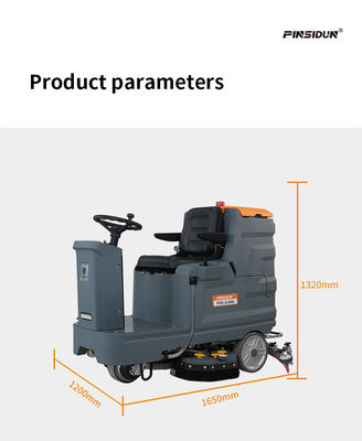 Electric Garage Floor Scrubber Warehouse Floor Cleaner For Hospital 140L