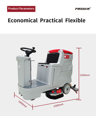 Electric Ride On Floor Sweeper Washer Scrubber For Factory