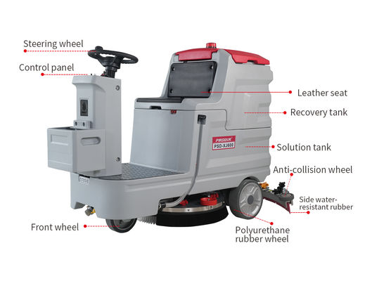 Commercial Stand On  Floor Scrubber Dryer Cleaner Machine For Airport