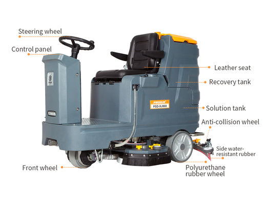 Commercial Electric Floor Sweeper Ride On Floor Scrubber For Garage Warehouse