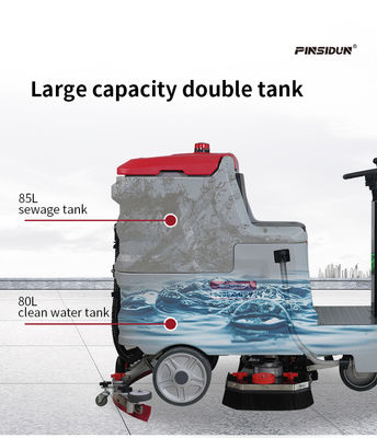 660 Cleaning Width Stand On Sweeper Multifunctional Ride On Floor Scrubber Machine For Supermarket