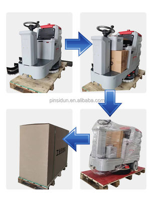Commercial Robotic Ride On Floor Scrubber Machine For Supermarket